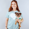 HSL Neutered is Cuter Tee | Humane Society of the Lakes - Heather Dusty Blue