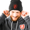 Red River Ruffians cuff beanie made of 100% acrylic for warmth and comfort.