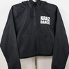 Lightweight quarter-zip windbreaker made of 100% polyester with an interior water-resistant coating.