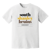 White Stacked Logo  South Bruins Hockey | Comfort Colors Short Sleeve Tee