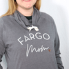 Fargo Mom | Sueded Cotton Logo Cowl Neck pullover