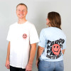 Light Blue or White Funky Fargo Wavy Graphic Tee