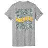 Green Wavy NDSU Tee Sport Grey Back