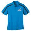 Riptide | Silk Touch Performance Colorblock Stripe Polo Brilliant Blue/Black