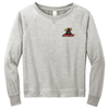 Redcaps | Women’s Featherweight French Terry Long Sleeve Crewneck Light Heather Grey