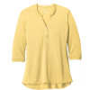 Ladies UV Choice Pique Henley in Yellow