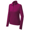 Ladies Sport-Wick® Stretch 1/4-Zip Pullover in Pink Rush