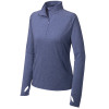 Light Blue Heather Ladies Sport-Wick® Stretch 1/4-Zip Pullover