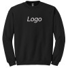 Front Chest Placement for your design Custom Black Basic Crewneck Sweatshirt