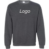 Front Chest Placement for your design Custom Dark Gray Basic Crewneck Sweatshirt