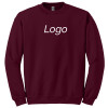 Front Chest Placement for your design Custom Maroon Basic Crewneck Sweatshirt