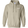 Left Chest logo placement Custom Sand Basic Hoodie Sweatshirt