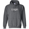 Front Chest Placement for your design Custom Dark Gray  Basic Hoodie Sweatshirt