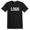 Front placement Custom Black Basic T-Shirt