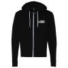 Custom Basic Black Full Zip Sweatshirt left chest