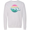 Crafty Camper's Trading Post | "Crafty" Design showing design on a crewneck sweatshirt