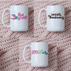 Crafty Camper's Trading Post | Ceramic Coffee Mug showing all three designs for your much