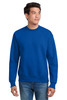 Hanes® Ultimate Cotton® - Crewneck Sweatshirt in model in blue