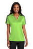 Port Authority Silk Touch Performance Colorblock Women's Polo model front view