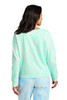 Port & Company® Women's Beach Wash® Cloud Tie-Dye V-Neck Sweatshirt model front