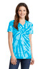 Port & Company® Women's Tie-Dye V-Neck Tee model front