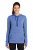 Sport-Tek ® Women's PosiCharge ® Tri-Blend Wicking Fleece Hooded Pullover model front