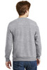 Gray Hanes® - EcoSmart® Crewneck Sweatshirt on model facing back