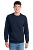 Model wearing the Port & Company® Core Fleece Crewneck Pocket Sweatshirt
