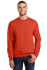 Port & Company® Essential Fleece Crewneck Sweatshirt in orange