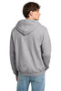 Back model wearing a grey Champion® Powerblend® Full-Zip Hoodie