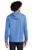 Back model facing Sport-Tek ® PosiCharge ® Tri-Blend Wicking Fleece Full-Zip Hooded Jacket
