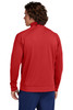back of the red model photo Sport-Tek® Sport-Wick® Stretch Full-Zip Cadet Jacket