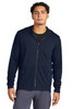 model wearing Sport-Tek® Circuit Hooded Full-Zip in navy