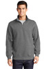 Tall Sport-Tek® Tall 1/4-Zip Sweatshirt in grey on model 