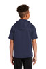 Sport-Tek ® Youth Sport-Wick ® Fleece Short Sleeve Hooded Pullover model back