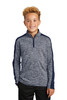 Sport-Tek ® Youth PosiCharge ® Electric Heather Colorblock 1/4-Zip Pullover model front