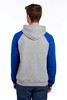 Jerzees® Unisex NuBlend® Colorblock Raglan Hoodie Sweatshirt model back