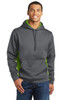 Sport-Tek® Sport-Wick® CamoHex Fleece Colorblock Hooded Pullover model front