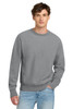 Model wearing a gray Champion ® Reverse Weave ® Garment-Dyed Crewneck Sweatshirt
