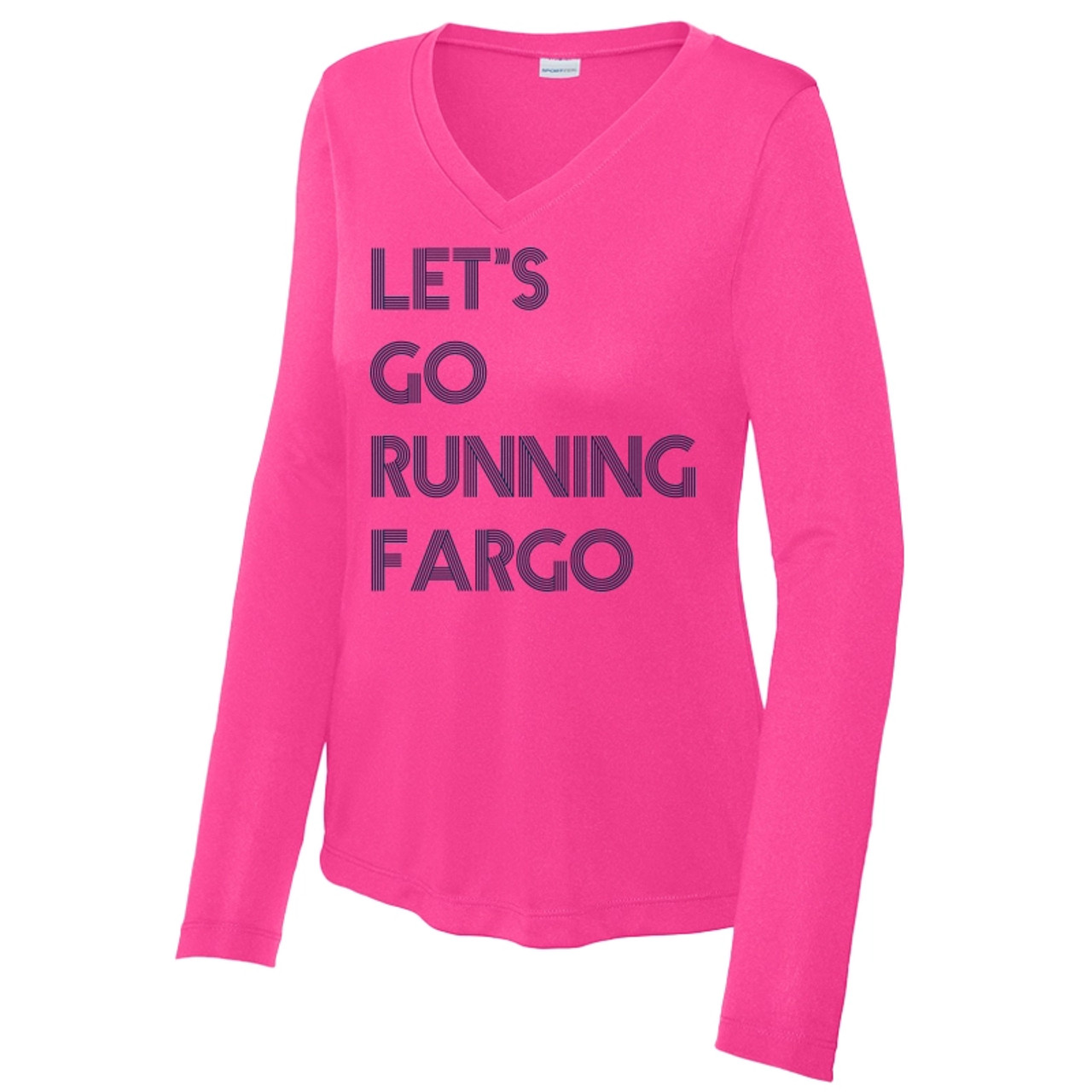 Let's Go Running Fargo | Neon Pink Shirts
