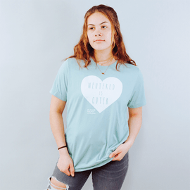 HSL Neutered is Cuter Tee | Humane Society of the Lakes - Heather Dusty Blue