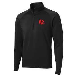 F5 Project | 1/2 Zip Embroidered Logo Pullover Black