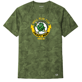 Will Run For Craft Beer | Ogio Grit Green Running Tee