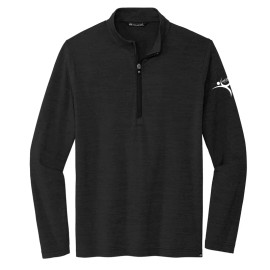 4.6-ounce polyester, cotton, and spandex quarter zip for comfort and flexibility.