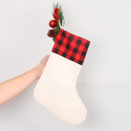 Red Plaid custom Holiday stocking in Fargo