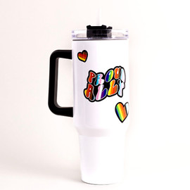 Custom 40 oz Stainless Steel Mug with Straw and Lid
