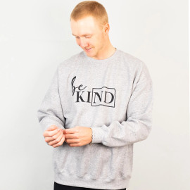 Be KiND North Dakota Nice Crewneck Sweatshirt in Grey