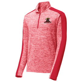 Redcaps | PosiCharge Electric Heather Colorblock 1/4-Zip Pullover Deep Red Electric/Deep Red