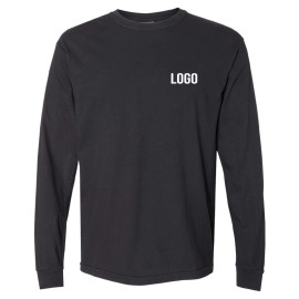 Custom Black Long Sleeve Left Chest