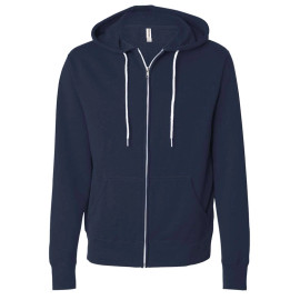 Custom Navy Full Zip Sweatshirt